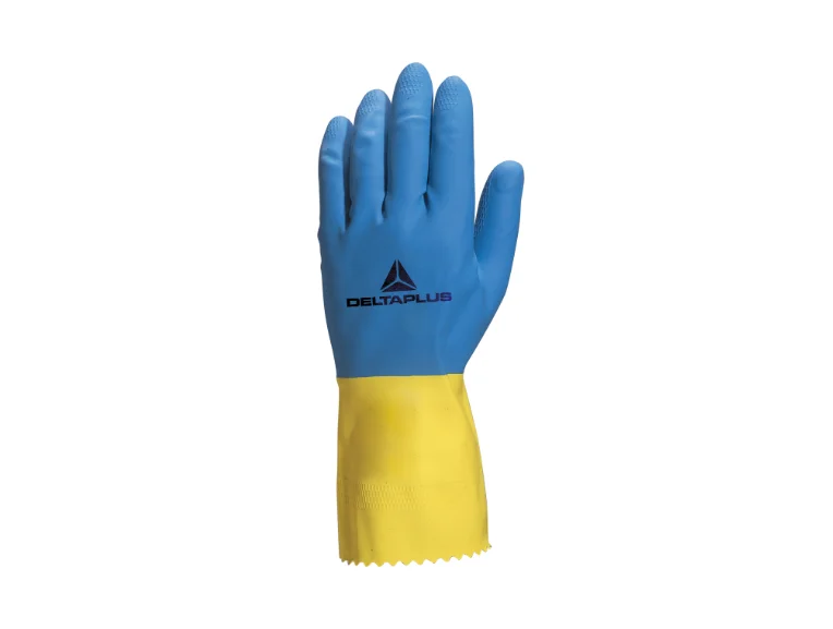 Manusi de protectie chimica DUOCOLOR VE330, culoarea albastru, Delta Plus