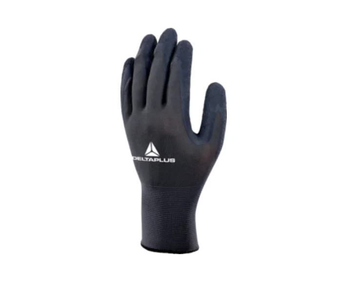 Manusi protectie mecanica pentru medii uleioase, culoarea gri, Delta Plus