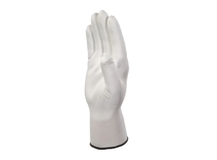 Manusi protectie mecanica pentru medii uscate, culoarea alb, VE702 Delta Plus