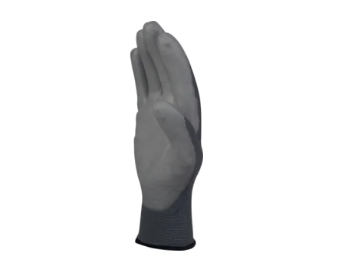 Manusi protectie mecanica cu poliuretan in palma, culoarea gri, VE702GR, Delta Plus