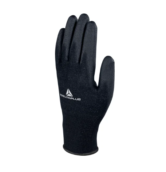 Manusi de protectie Delta Plus, culoarea negru, impregnate in poliuretan