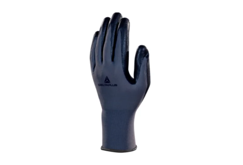 Manusi de protectie cu nitril in palma, culoarea gri, VE722 Delta Plus