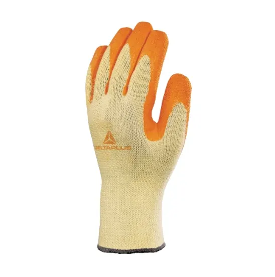 Mănuși de protecție din latex, rezistente la abraziune, Delta Plus VE730, culoarea galben