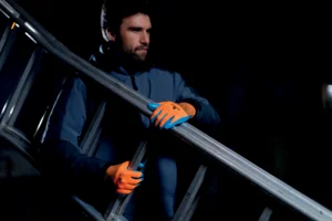 Manusi de protectie mecanica cu aderență sporită, culoarea portocaliu, VE733 Delta Plus