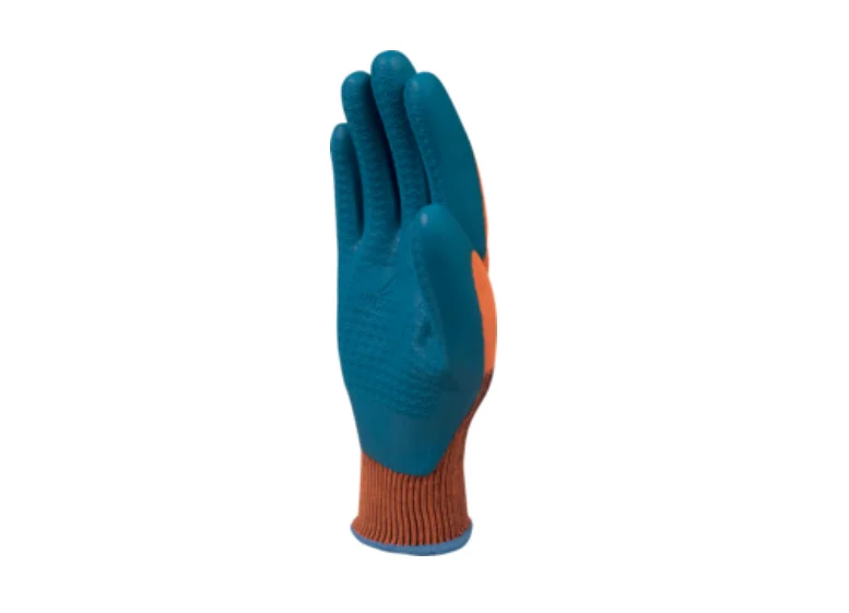 Manusi de protectie mecanica cu aderență sporită, culoarea portocaliu, VE733 Delta Plus