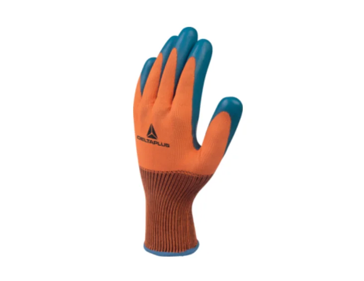 Manusi de protectie mecanica cu aderență sporită, culoarea portocaliu, VE733 Delta Plus