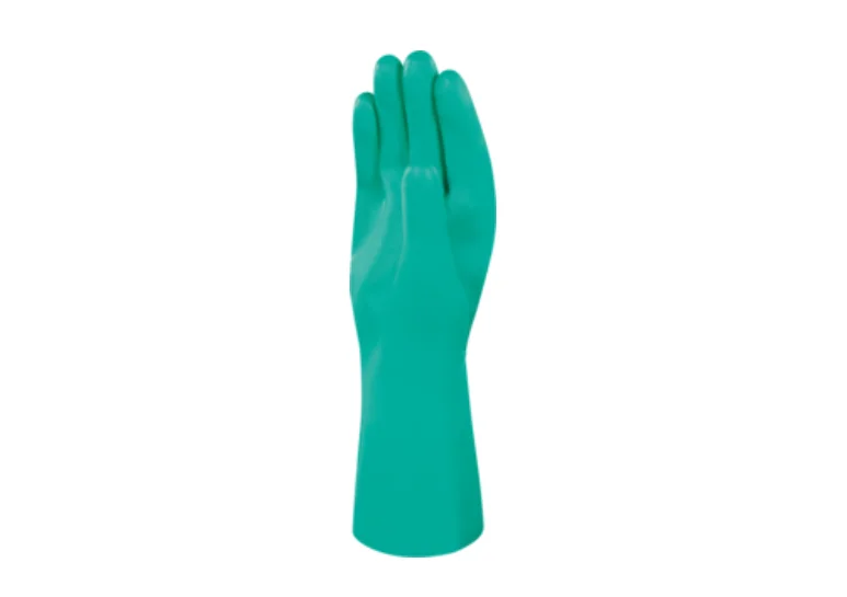 Mănuși de protecție chimică ce nu lasă urme, culoarea verde, NITREX VE801, Delta Plus
