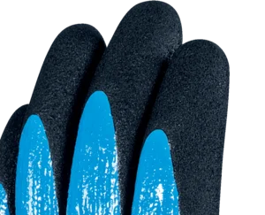 Manusi protectie cu nitril rezistente la apă, pentru medii uleioase, culoarea albastru - WET & DRY VV636BL